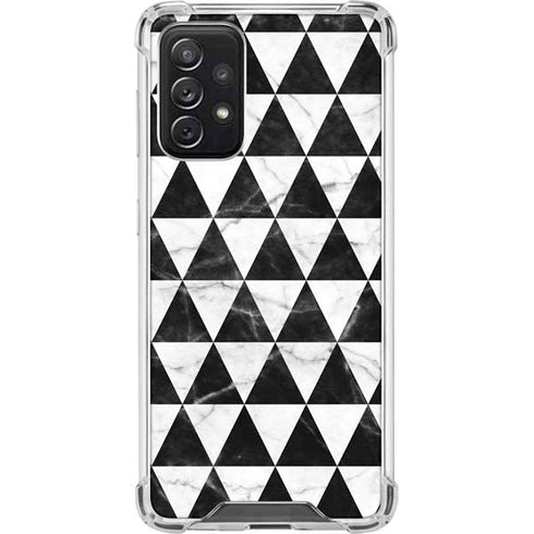 Geometric Marble Galaxy A72 5G Clear Case